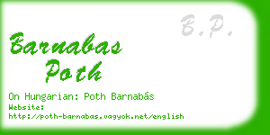 barnabas poth business card